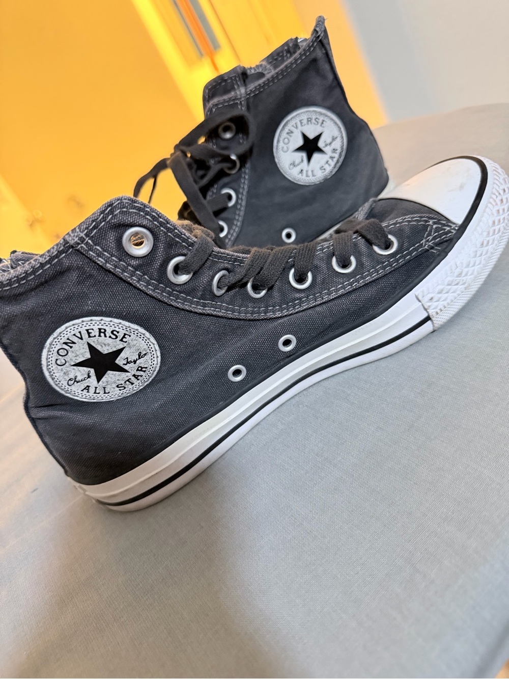 Converse Black High Top Canvas Sneakers